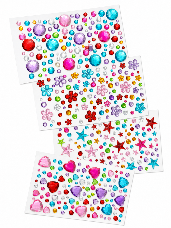 Sparkle & Stick 4-Pack Gem Sticker Sheets