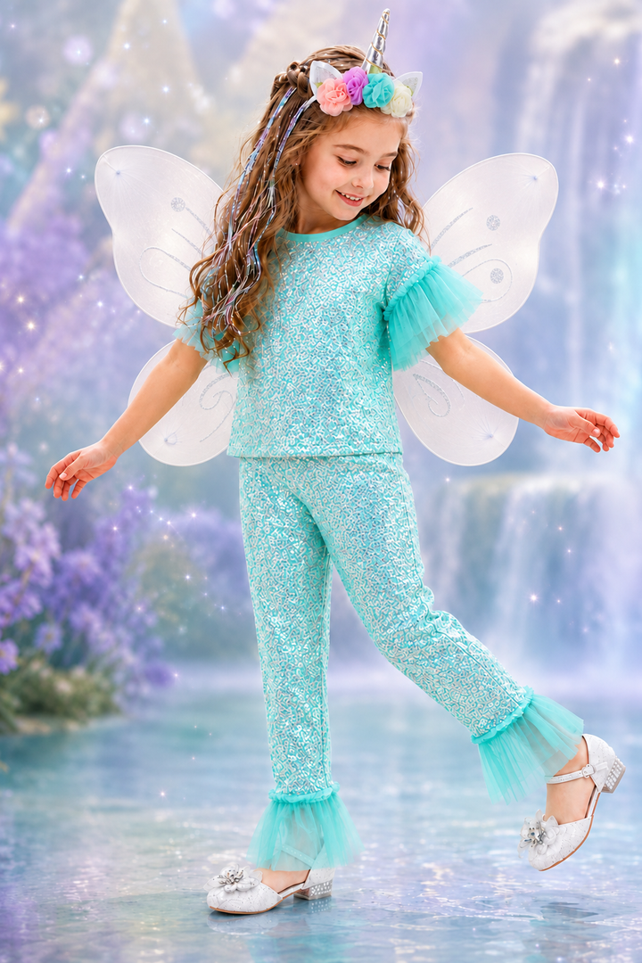 Seafoam Unicorn Fairy Halloween Costume Set