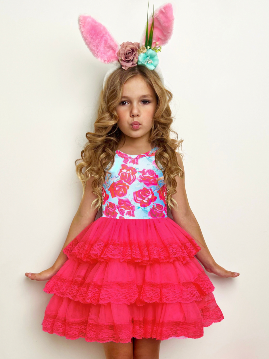Roses Galore Lace Tiered Tutu Dress Mia Belle Girls