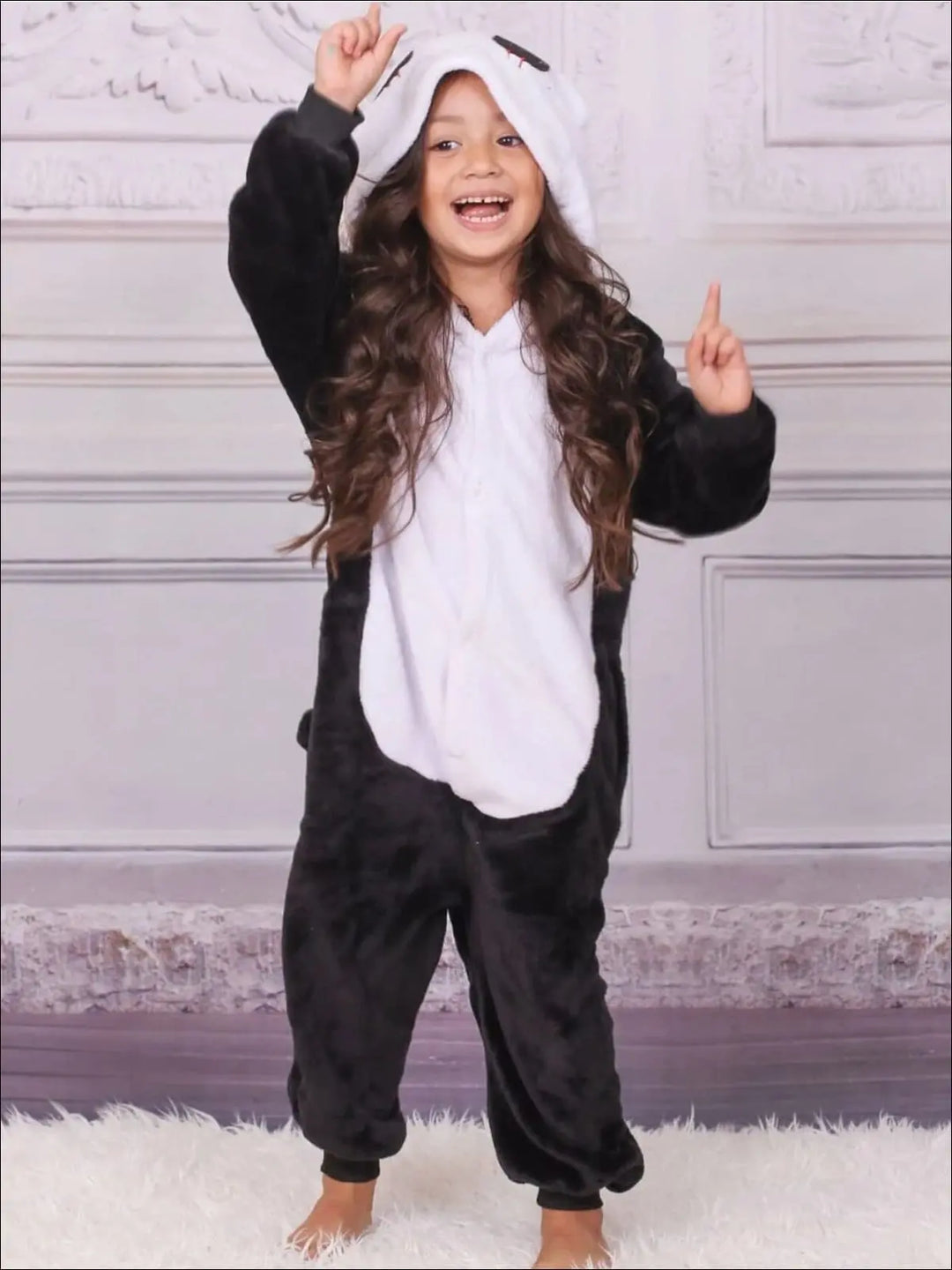 Kids Onesie Panda Hodded Pajamas - Panda / 3T - Girls Pajama
