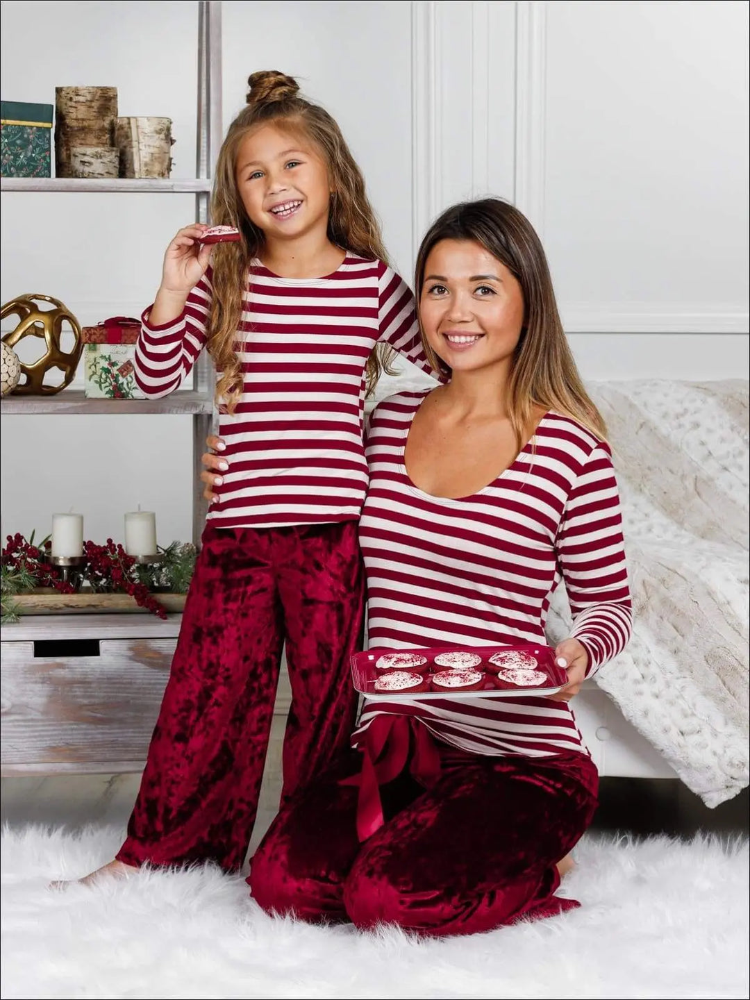  Mommy & Me Matching Outfits | Crushed Velvet Loungewear Pants