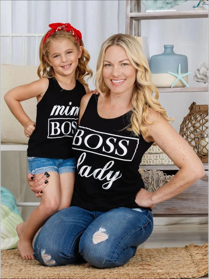 Mommy & Me Boss Lady & Mini Boss Graphic Tank - Mommy & Me Top