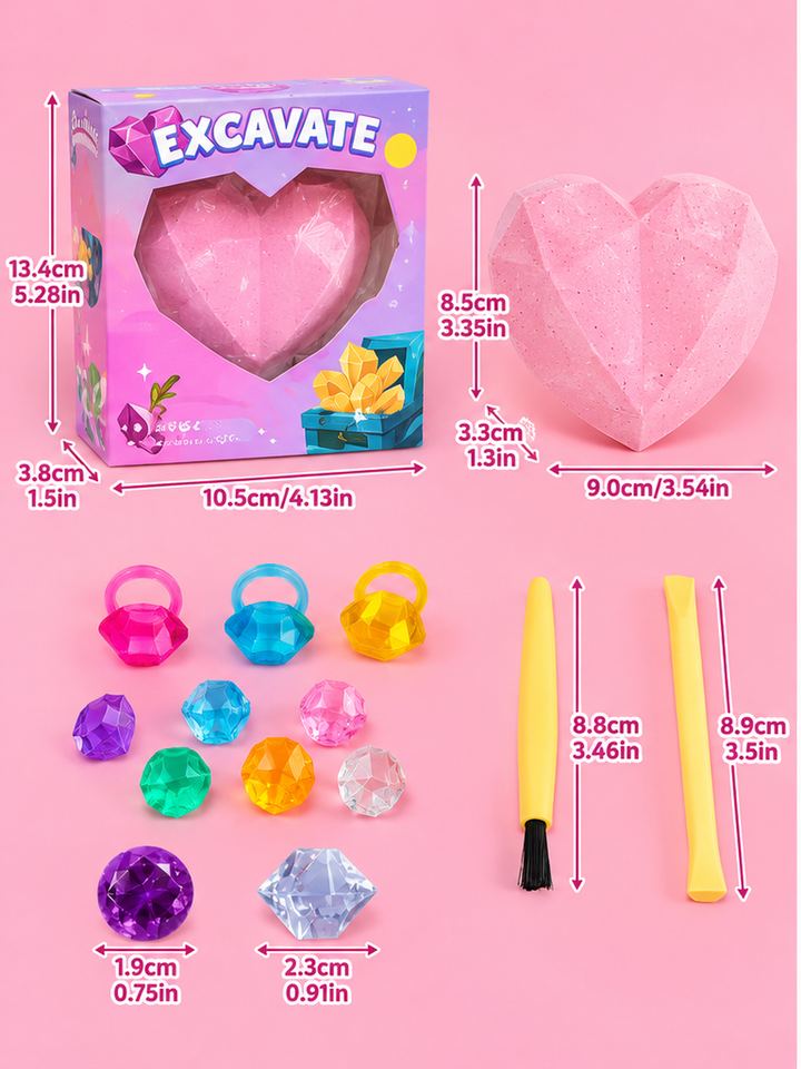 Hidden Treasures! Mystery Gemstone Excavation Dig Kit