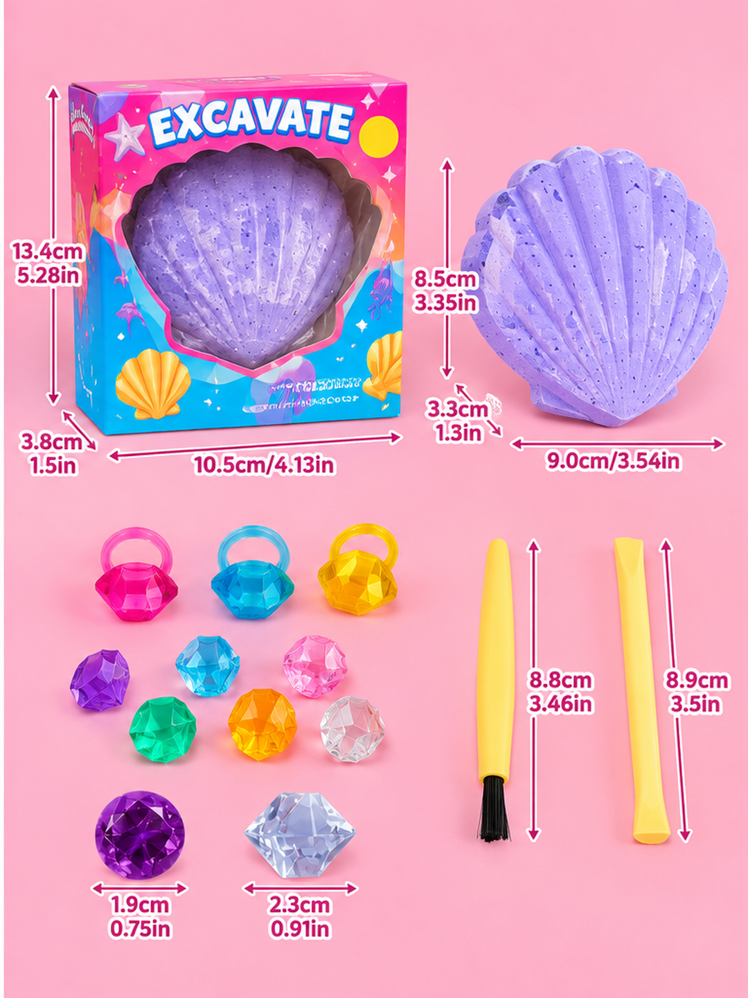 Hidden Treasures! Mystery Gemstone Excavation Dig Kit