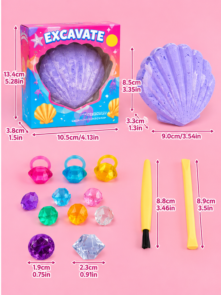 Hidden Treasures! Mystery Gemstone Excavation Dig Kit